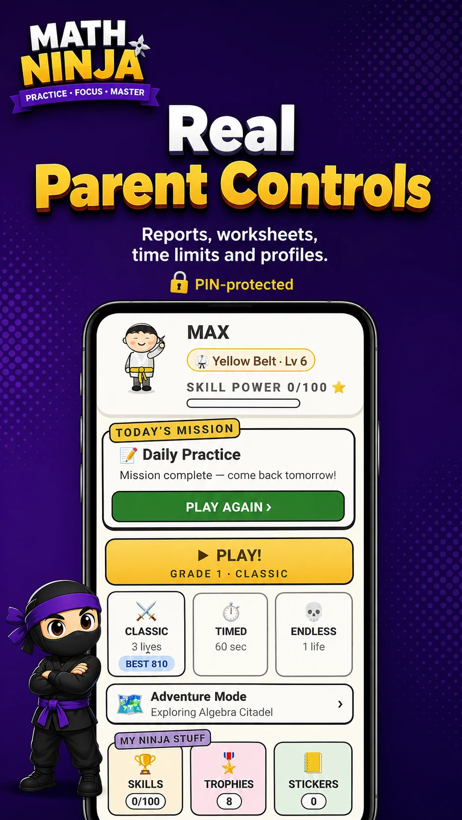 Math Ninja: Kids Math Games screenshot