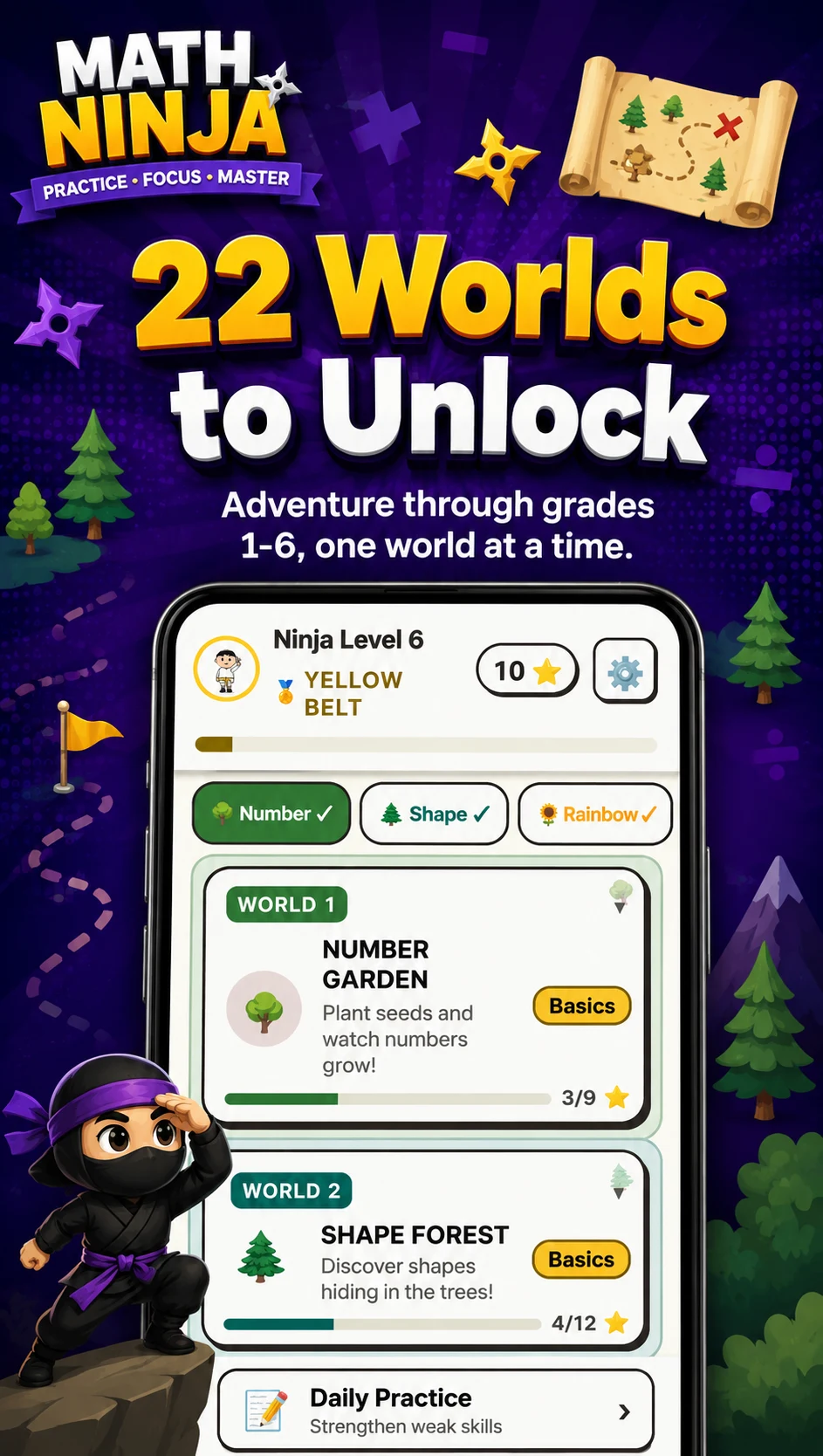 Math Ninja: Kids Math Games screenshot